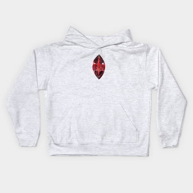 Marquit Cut Garnet Kids Hoodie by Elizabeth Weglein Art